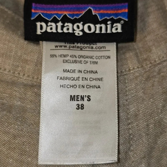 Patagonia Mens Tan Hemp Blend Back Step Shorts 38 - Picture 2 of 3